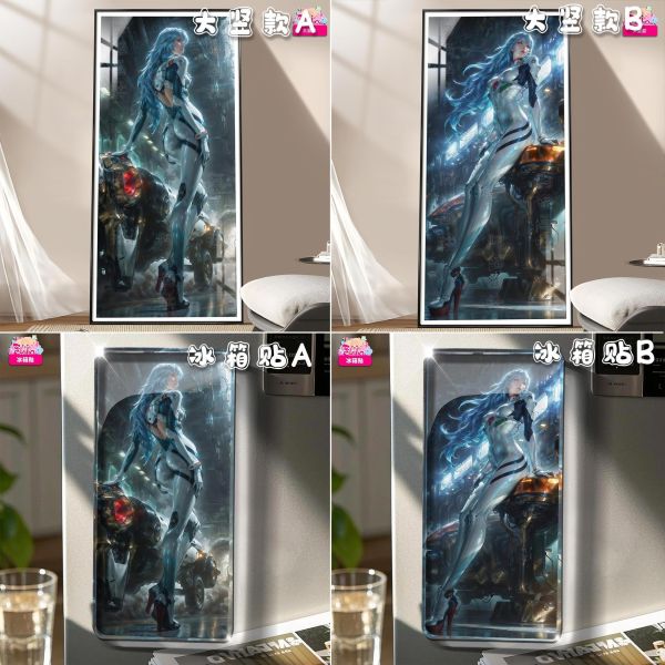 【海外代購】阿喵畫社 基地迴響 賽博綾波麗大豎款 8k主題高清裝飾畫 