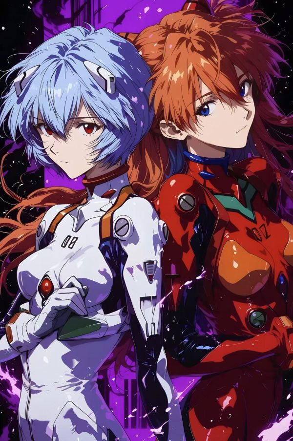 【海外代購】H2 《綾波麗明日香》EVA新世紀福音戰士動畫二次元裝飾畫 