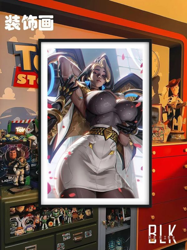 【海外代購】巴洛克《飄花金馭》Domina守望先鋒ow暴雪裝飾畫 