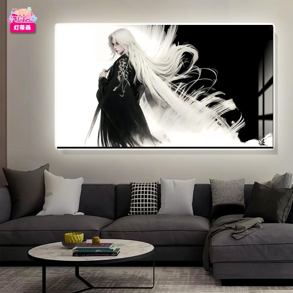 【海外代購】阿喵畫社 墨染 王林 主題裝飾氛圍感發光燈帶裝飾畫 發光滑鼠墊 書桌墊 午睡毛毯 床頭地墊 冰箱貼 