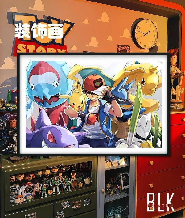 【海外代購】巴洛克《小智冠軍組》寶可夢30週年裝飾畫冰箱貼 