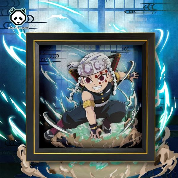 【海外代購】凹凸 PANDA 鬼滅之刃無限城篇音柱F款宇髓天元紙藝立體裝飾掛畫擺臺 