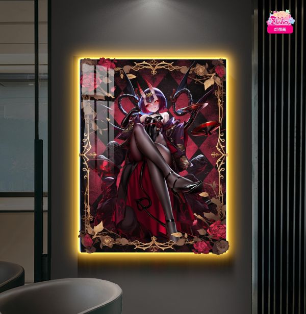 【海外代購】阿喵畫社 破敗薔薇 酒吞童子燈帶畫 