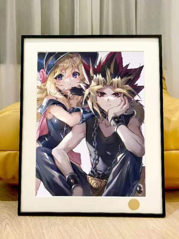【預定】星空 遊戲與魔法少女 遊戲王黑魔導女孩三幻神武藤遊戲裝飾畫 