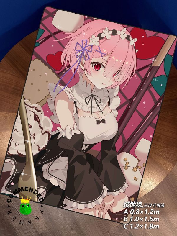 【海外代購】皇呱 《甜美女僕拉姆》Re：從零開始的異世界生活甜美女僕拉姆週邊裝飾畫 午睡毯 地毯 