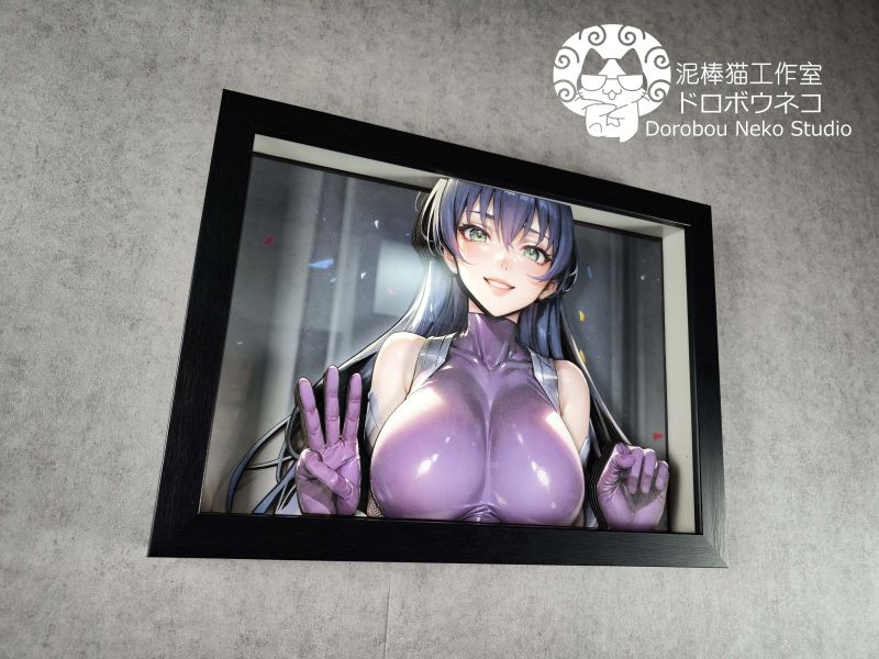 【海外代購】【46*34CM】泥棒貓 DSHT-001 對魔忍 Asagi  可月兌換臉 立體畫 