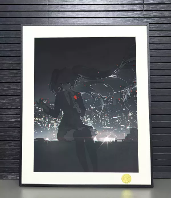 【海外代購】H2 《初音落淚》miku大蔥公主殿下動漫二次元裝飾畫 