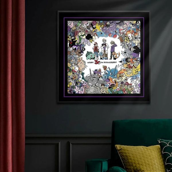 【海外代購】千鳥社 《寶可夢30週年插畫》午睡毯地毯裝飾畫 午睡毯 地毯 