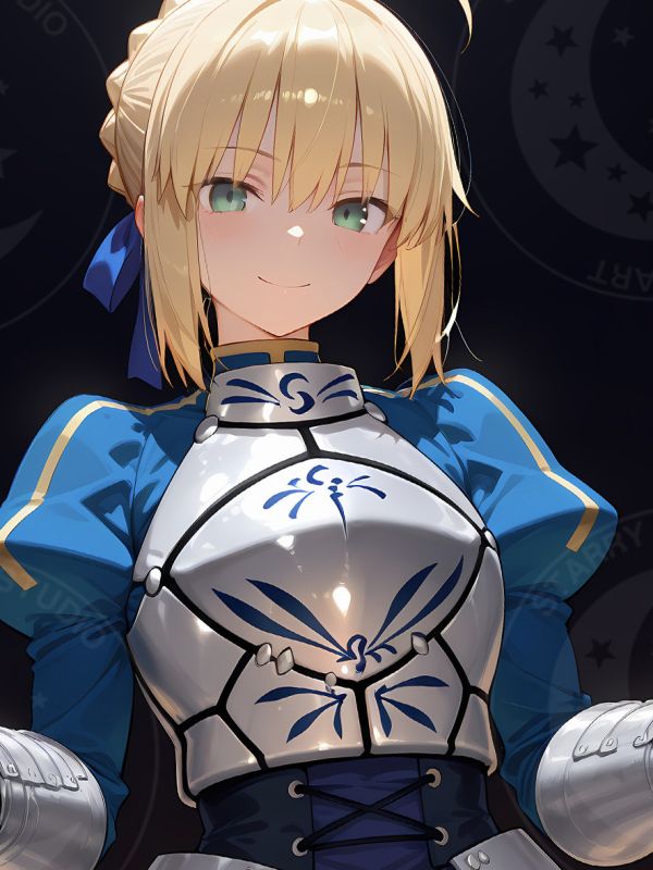 【海外代購】星空 《微笑saber》阿爾托莉雅·潘德拉貢吾王Fate騎士王亞瑟王動畫二次元裝飾畫 