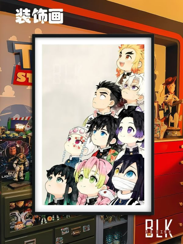 【海外代購】巴洛克 《仰頭九柱》鬼滅之刃無限城篇裝飾畫冰箱貼 