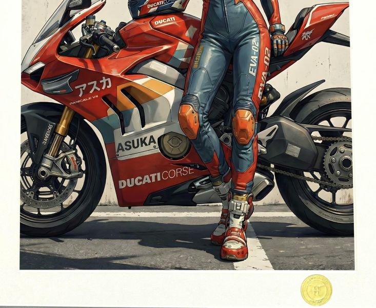 【海外代購】H2 《機車明日香》新世紀福音戰士裝飾畫 