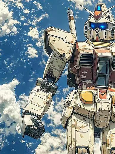 【海外代購】巴洛克《戰損鋼彈》GUNDAM敢達元祖鋼彈rx-78機動戰士鋼彈動畫裝飾畫冰箱貼 