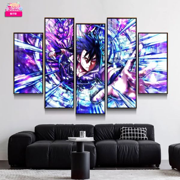 【海外代購】阿喵畫社 六道佐助五幅套裝 發光滑鼠墊 滑鼠墊 床頭地墊  冰箱貼 