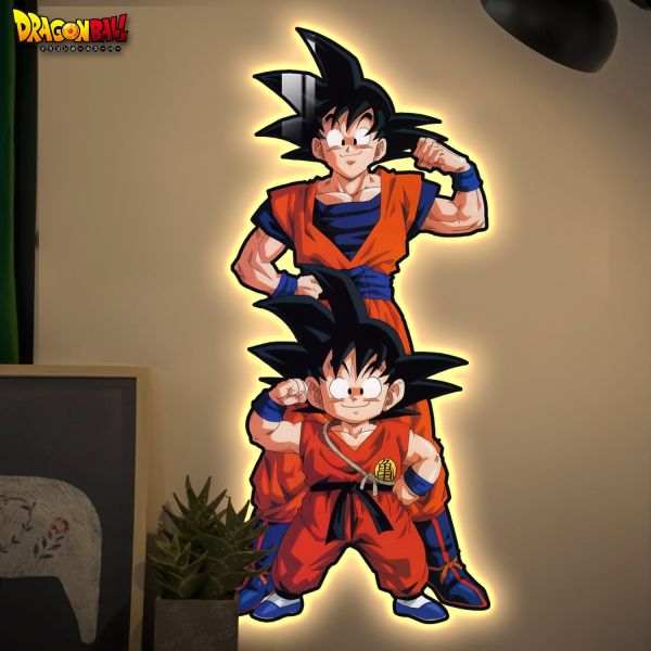 【海外代購】阿喵畫社 大小孫悟空燈帶畫 1比1龍珠發光超清燈帶畫 