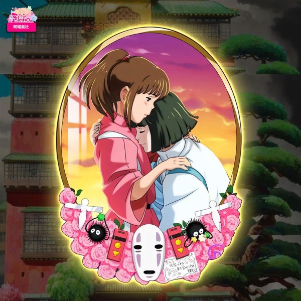 【海外代購】阿喵畫社 千與千尋鏡 發光燈帶裝飾畫 