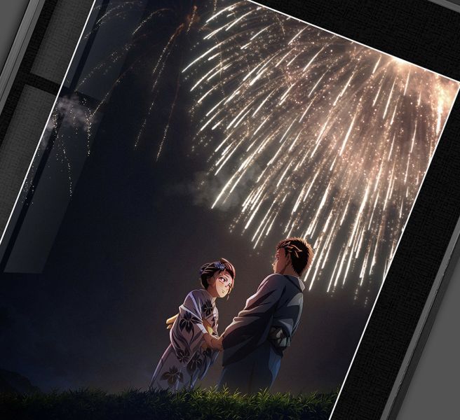 【海外代購】千鳥社 《戀雪狛治求婚》鬼滅之刃無限城猗窩座戀雪狛治煙火主視覺圖裝飾畫 