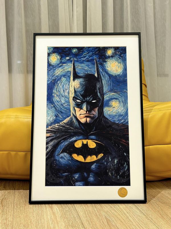 【海外代購】星空 《梵谷蝙蝠俠》DC黑闇騎士Batman布魯斯韋恩Bruce Wayne裝飾畫 