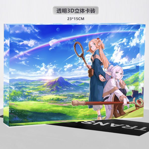 【海外代購】阿喵畫社 芙莉蓮與瑪露西爾透明卡磚 1.9cm厚大號雙層透明收藏裝飾磚 