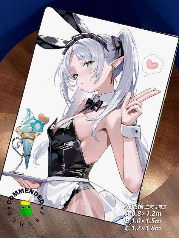 【海外代購】皇呱《兔女郎酒保芙莉蓮》葬送的芙莉蓮裝飾畫 午睡毯 地毯 