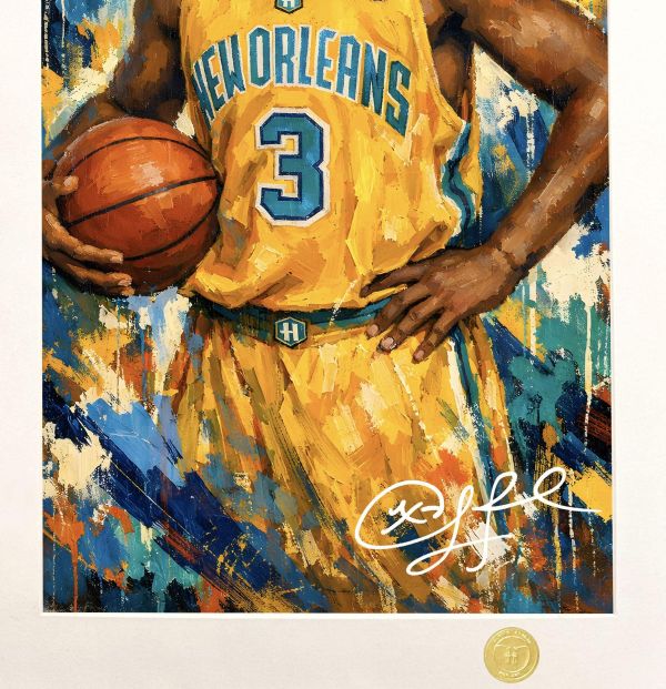 【海外代購】H2 《蜂王保羅》NBA克里斯保羅CP3黃蜂快船隊裝飾畫 