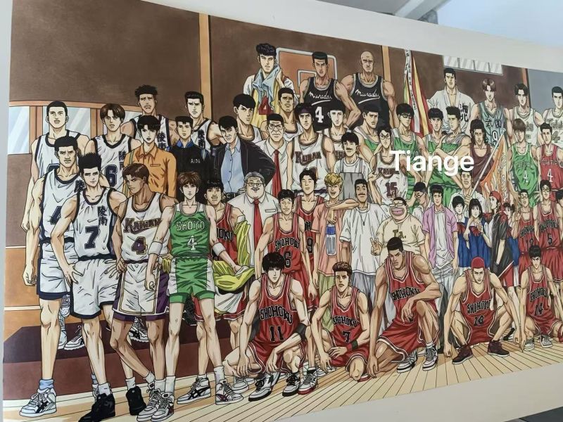 【海外代購】田哥繪 灌籃高手全人物全家福復刻微噴畫 