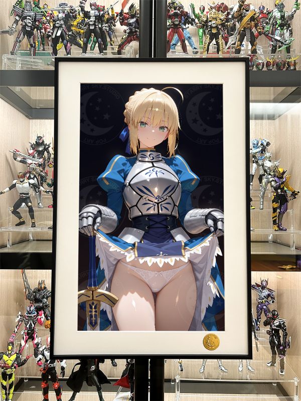 【海外代購】星空 《微笑saber》阿爾托莉雅·潘德拉貢吾王Fate騎士王亞瑟王動畫二次元裝飾畫 