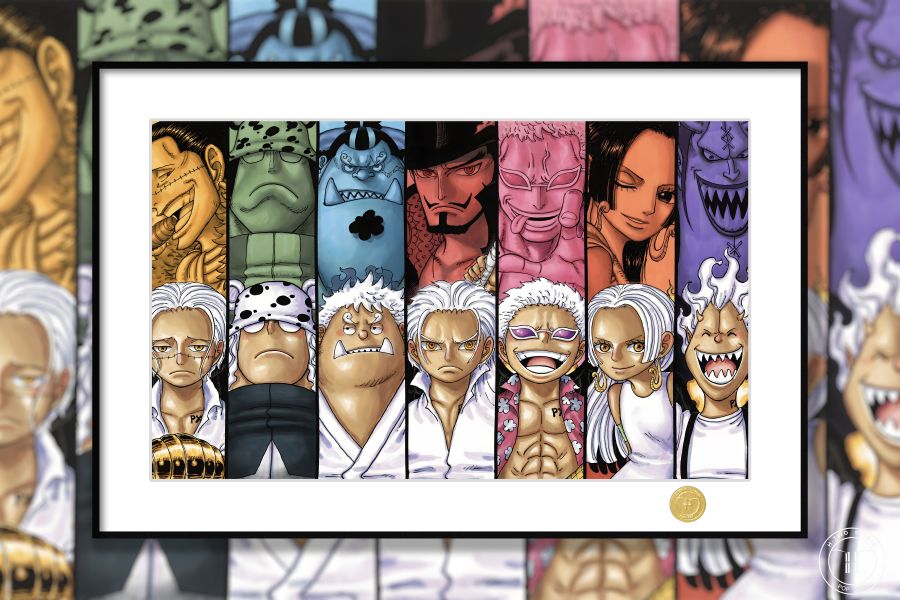 【海外代購】H2 《熾天使》海賊王七武海女帝漢庫克鷹眼明哥克洛克達爾大熊裝飾畫 