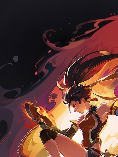 【海外代購】巴洛克 《安燃》Anran無漾鬥陣先鋒ow暴雪動漫裝飾冰箱貼 