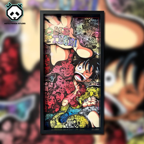 【海外代購】凹凸Panda 海賊王《漫畫路飛》3D紙藝立體畫 