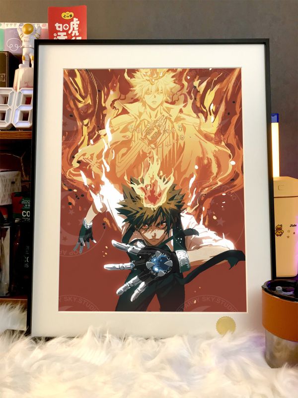 【海外代購】星空 《澤田綱吉》阿綱家庭教師HITMAN REBORN!彭格列家族裝飾畫 