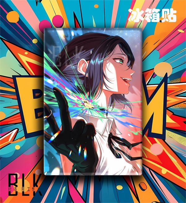 【海外代購】巴洛克 《炫彩蕾塞》Chainsaw Man鏈鋸人reze電次帕瓦瑪奇瑪蕾塞裝飾畫/冰箱貼 