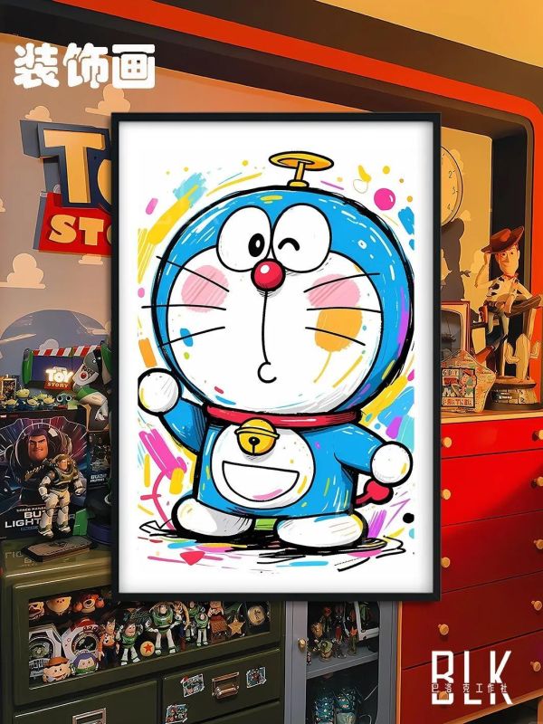 【海外代購】巴洛克 《塗鴉哆啦》Doraemon裝飾畫冰箱貼 