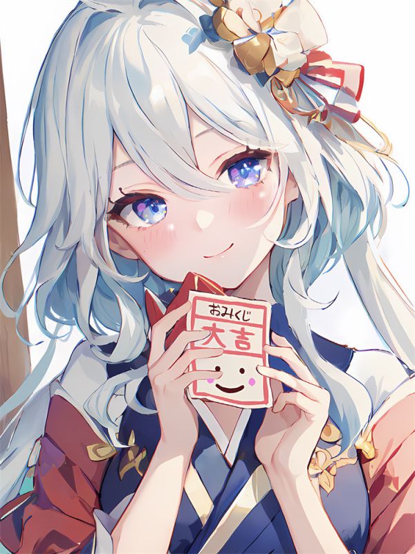 【海外代購】星空 和服芙寧娜 芙卡洛斯水之魔神 裝飾畫 