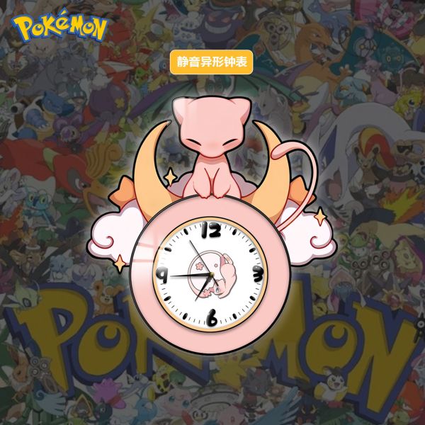 【海外代購】阿喵畫社 夢幻 寶可夢時鐘裝飾畫 