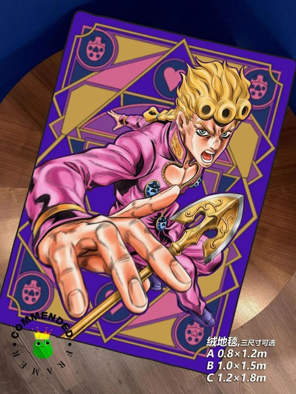 【海外代購】皇呱 《黑幫之星》JOJO黑幫之星喬魯諾裝飾畫 午睡毯  地毯 