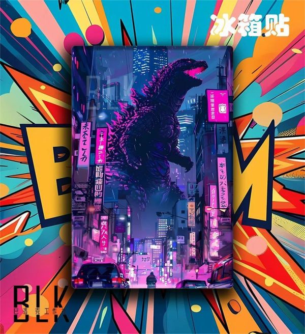 【海外代購】巴洛克 《哥斯拉》Godzilla怪獸之王裝飾畫冰箱貼 