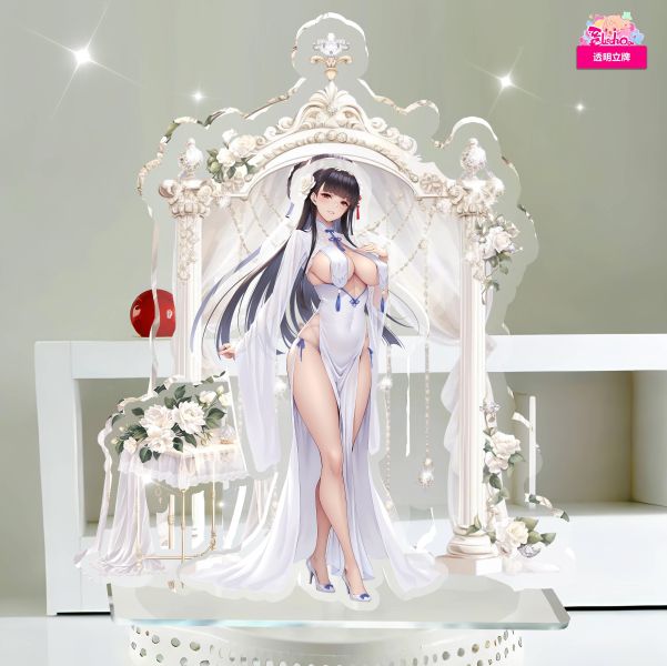 【海外代購】阿喵畫社 立牌第十九彈婚紗碧藍航線烏爾里希/鎮海/逸仙 25cm大型三四層背景亞克力立牌 