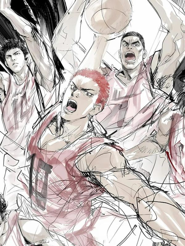 【海外代購】星空 《飛線灌籃高手》仙道湘北隊裝飾畫 