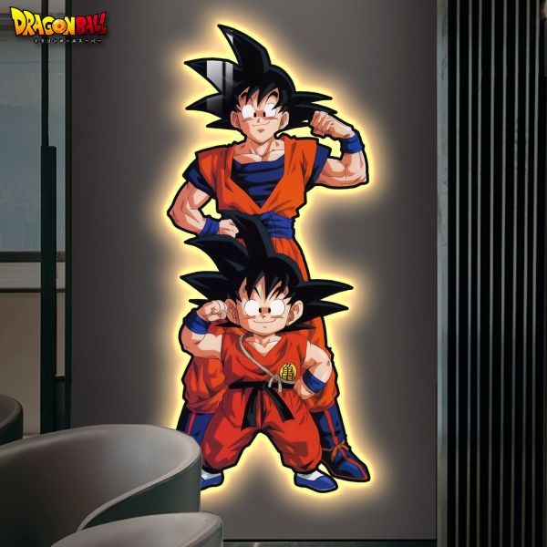 【海外代購】阿喵畫社 大小孫悟空燈帶畫 1比1龍珠發光超清燈帶畫 