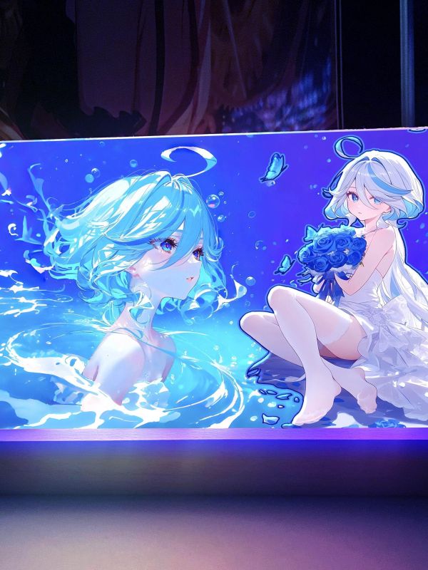 【海外代購】阿喵畫社 花嫁 芙寧娜發光透明卡磚 原神 