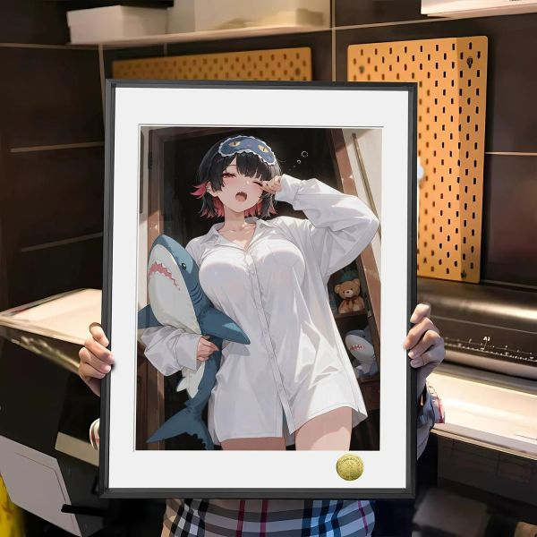 【海外代購】皇呱《睡眼鯊妹》絕區零艾蓮·喬裝飾畫 午睡毯 地毯 