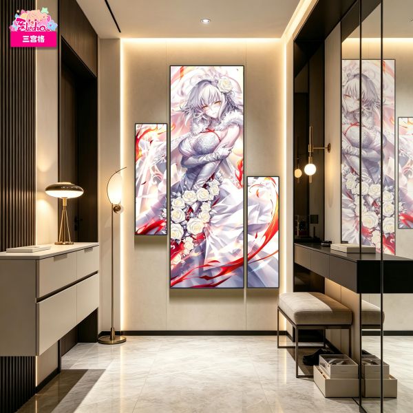 【海外代購】阿喵畫社 花嫁 FGO白紗貞德三宮格 新品三宮格裝飾 