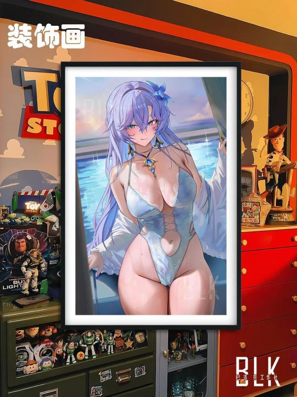 【海外代購】巴洛克《窗臺坎特蕾拉》鳴潮裝飾畫冰箱貼 