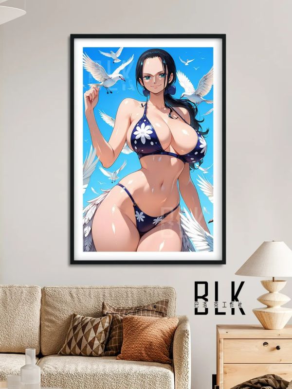 【海外代購】巴洛克 《泳裝羅賓》Robin惡魔之子海賊王裝飾畫冰箱貼 