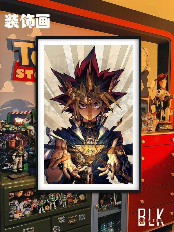 【海外代購】巴洛克《法老王》武藤遊戲阿圖姆遊戲王裝飾畫冰箱貼 