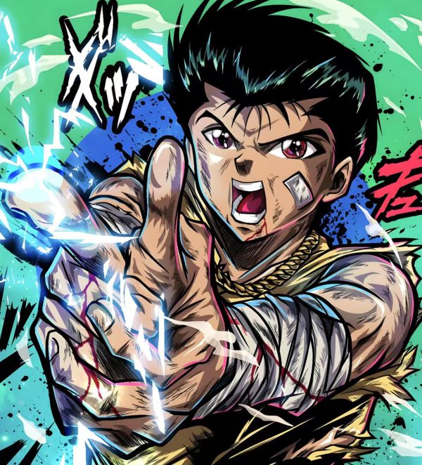 【海外代購】H2 《浦飯幽助》幽遊白書藏馬飛影桑原與真動漫二次元裝飾畫 