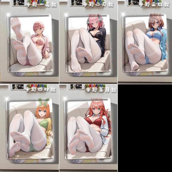 【海外代購】阿喵畫社 動漫冰箱貼第八十五彈五等分新娘白絲系列 高透壓克力磁吸冰箱貼 