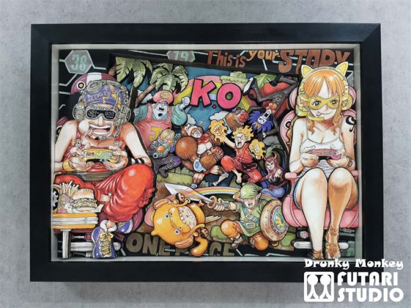 【海外代購】【45/56CM】瑞文 十人草帽團 立體畫01 