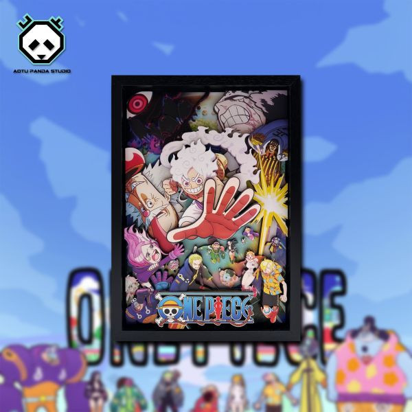 【海外代購】凹凸 PANDA 海賊王OP蛋頭島草帽團手工紙藝立體畫 