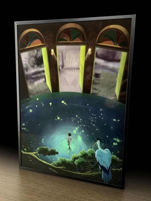 【海外代購】萌萌匠 你想活出怎樣的人生 宮崎駿燈光裝飾畫 